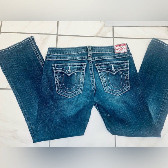 True Religion Disco Billy Big T Seat Boot Cut Jeans - Picture 3 of 9